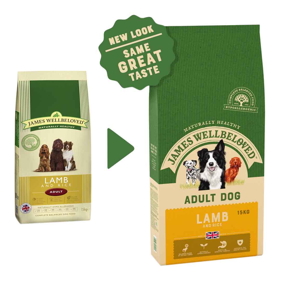 James Wellbeloved Dog Adult Lamb & Rice Dry Dog Food, 15kg