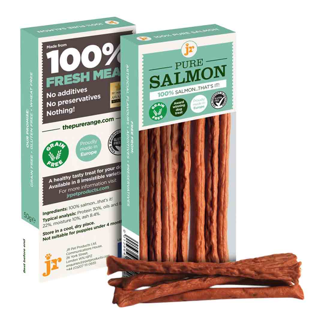 JR Pet Products, Pure Salmon Sticks, Dog Chews, 50g