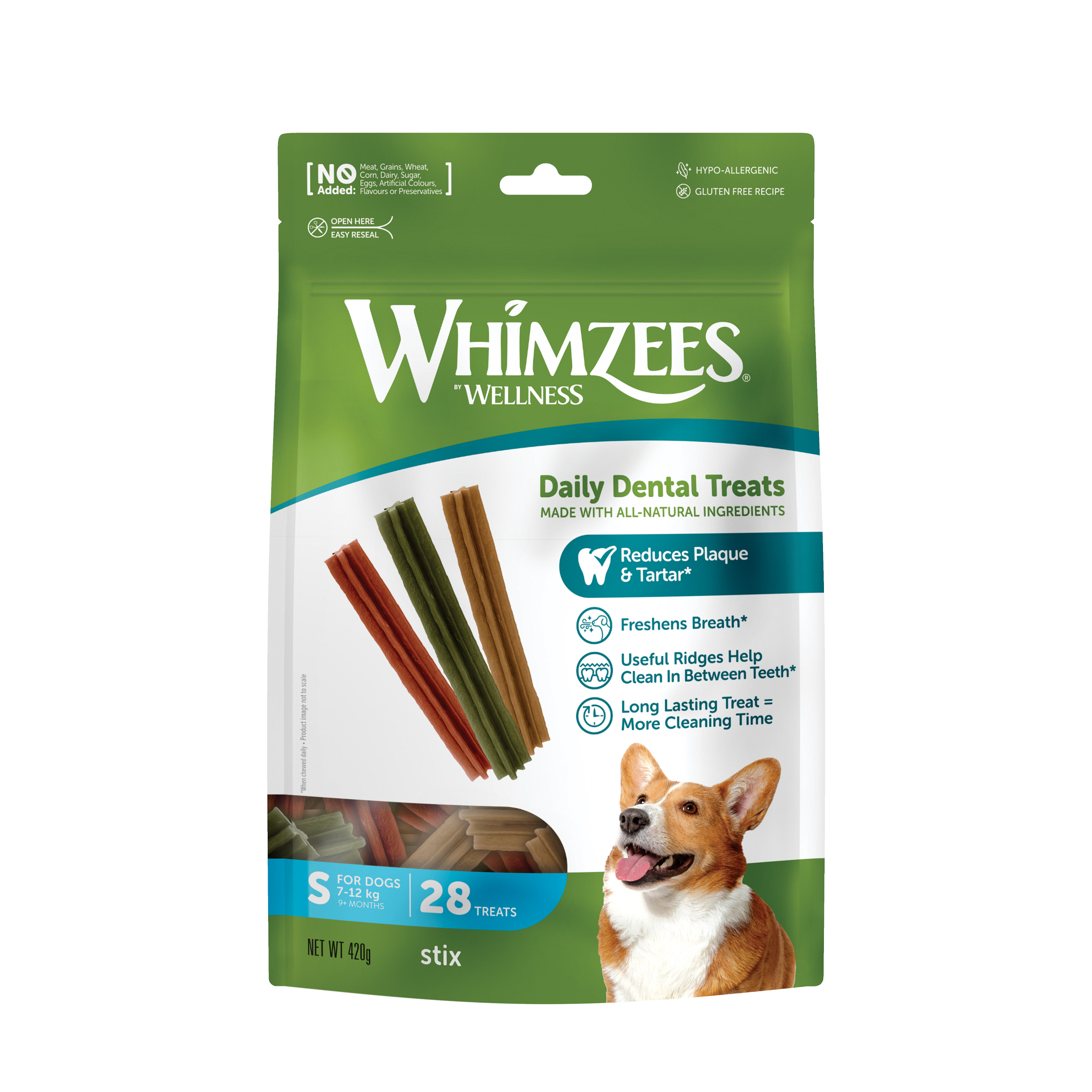 Whimzees Stix Small Dog Treat 28 Pack