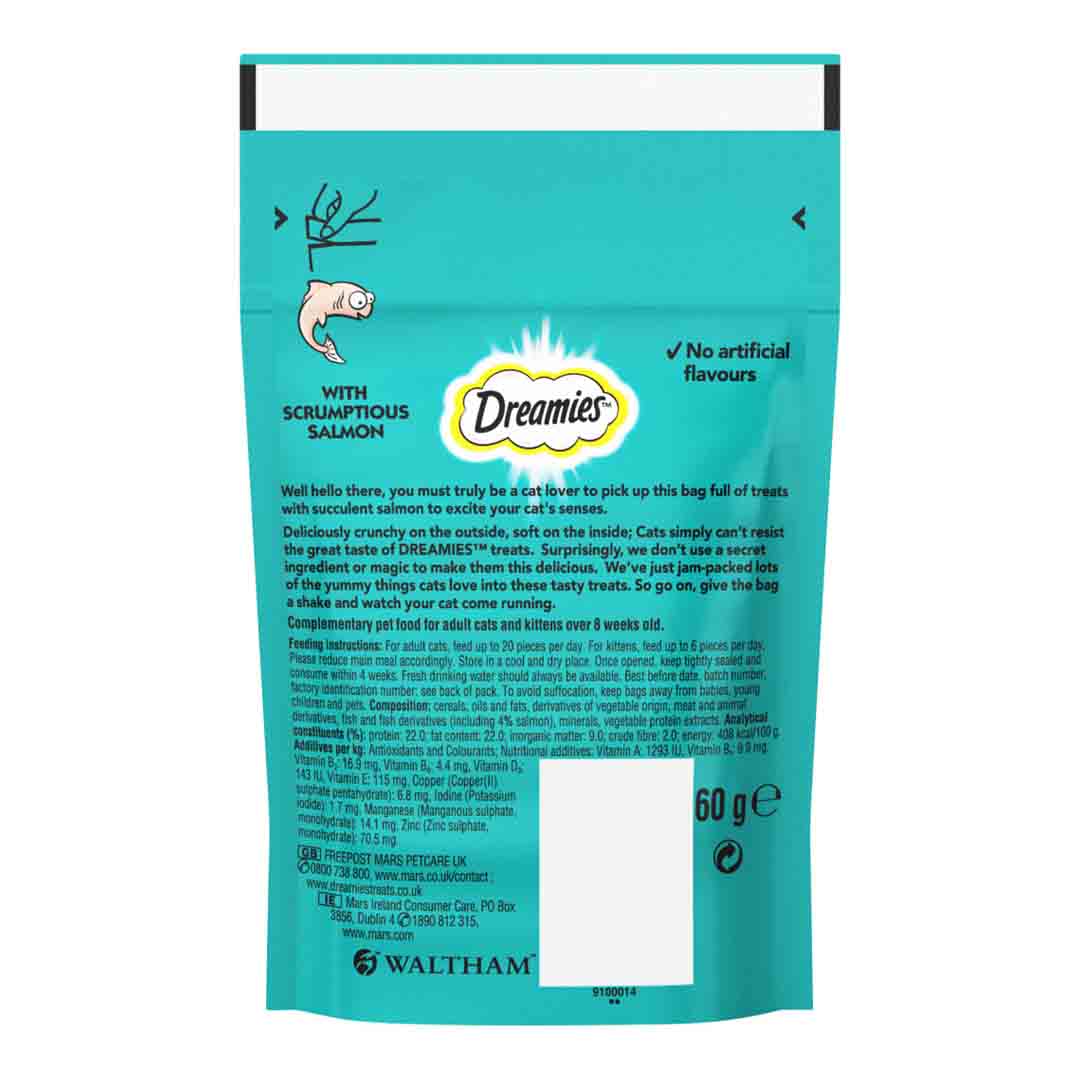 Dreamies Pouch with Scrumptious Salmon 60g