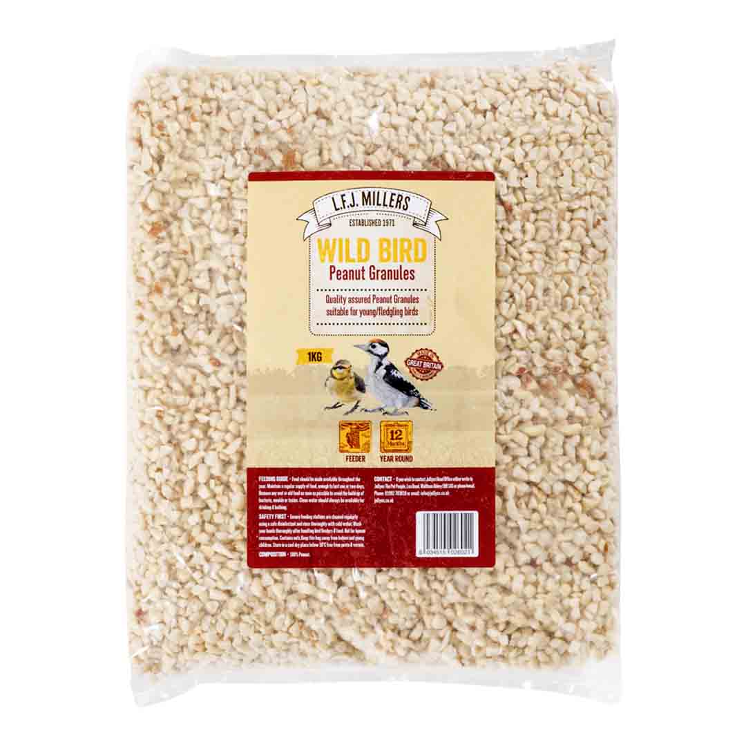 LFJ Millers Kibbled Peanuts, Wild Bird Food, 1kg