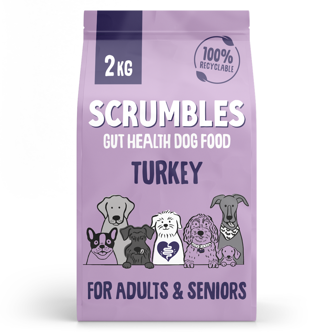 Scrumbles Dry Dog Food for Adult & Seniors Turkey 2kg