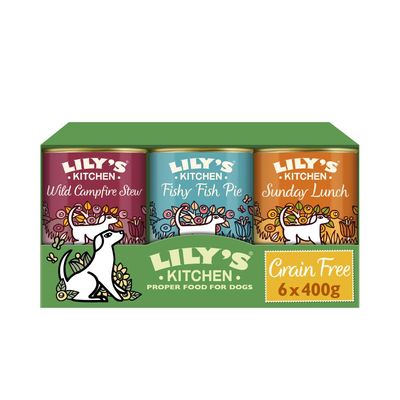 Lily's Kitchen Grain Free Variety Multipack, 6 x 400g