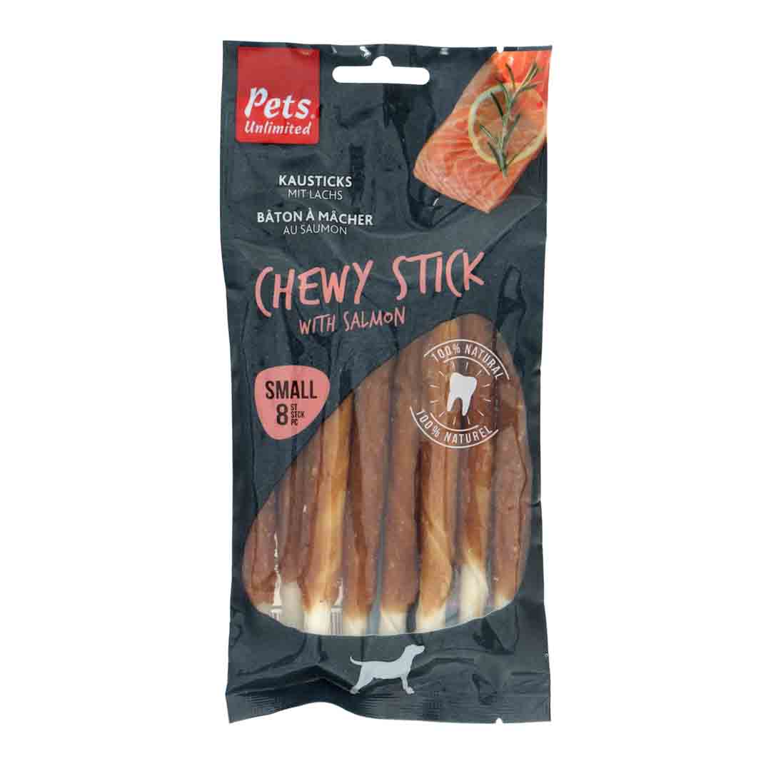 Pets Unlimited Chewy Sticks with Salmon Dog Treat 80g