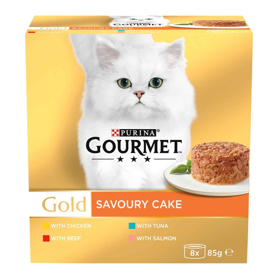 Gourmet Gold Savoury Cake Cat Food Tin 8x85g