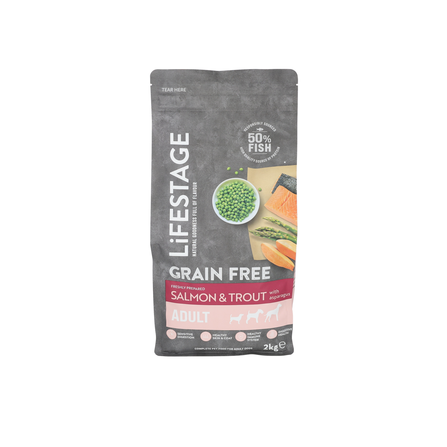 Lifestage Grain Free Salmon & Trout with Asparagus 2kg