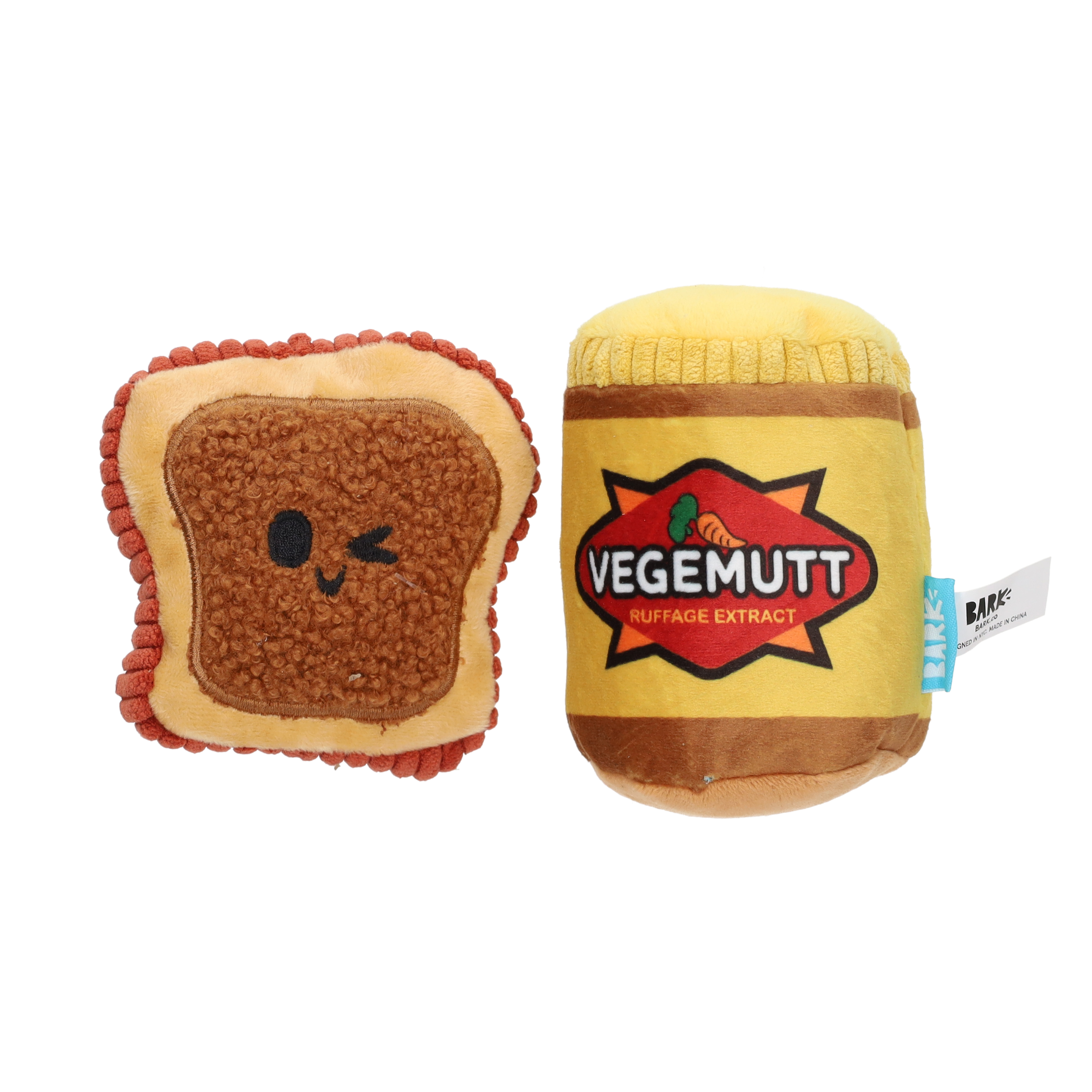 BARK Vegemutt Toast Dog Toy