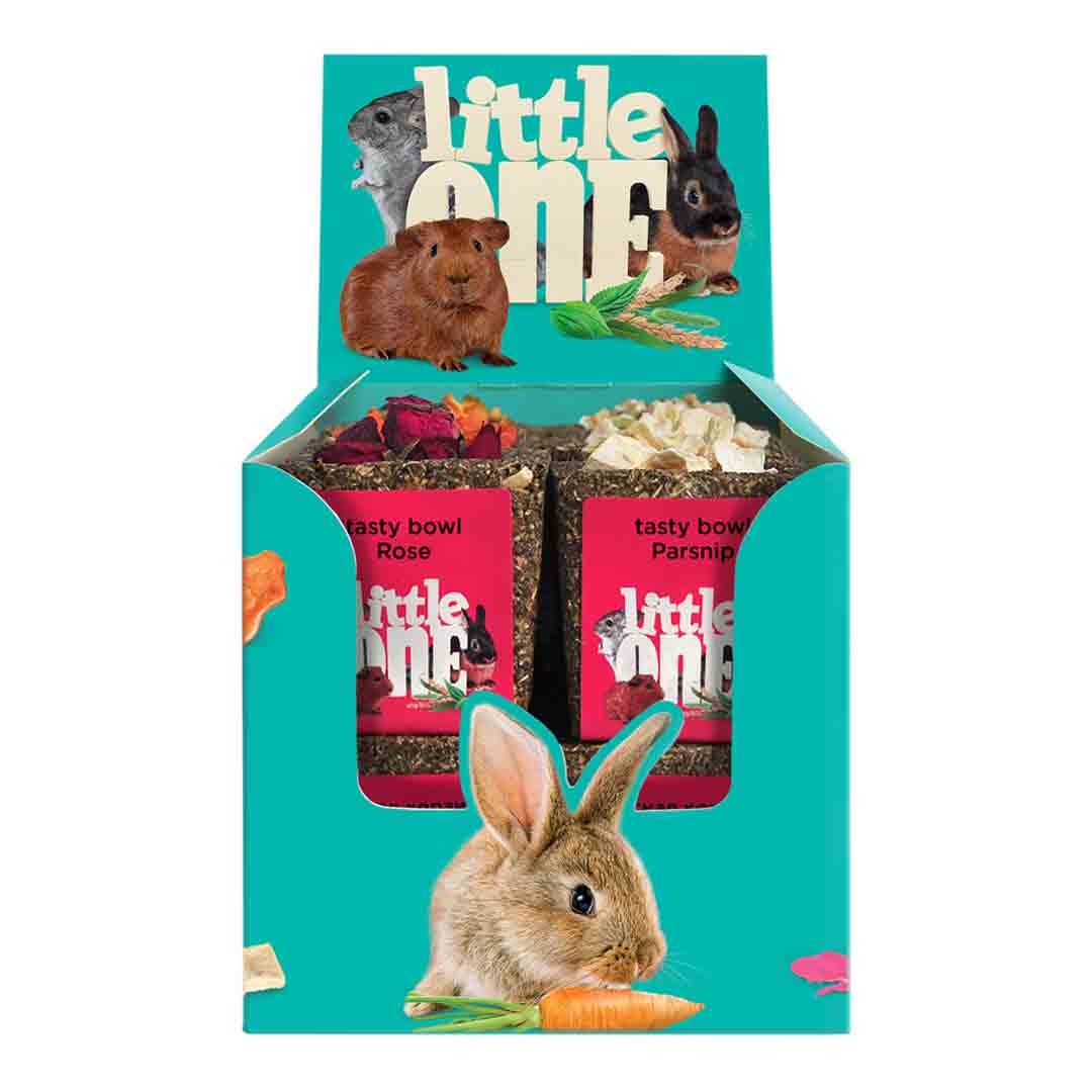 Little One Bowl From Meadow Grass With Filling Assorted Small Pet Treat 65G