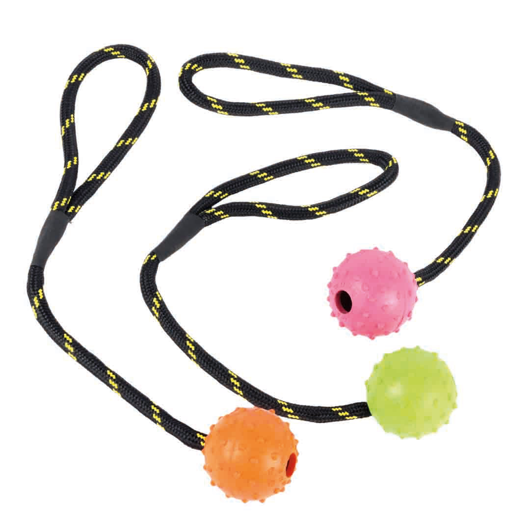 Happy Pet Studded Rope Ball Dog Toy 2 inch