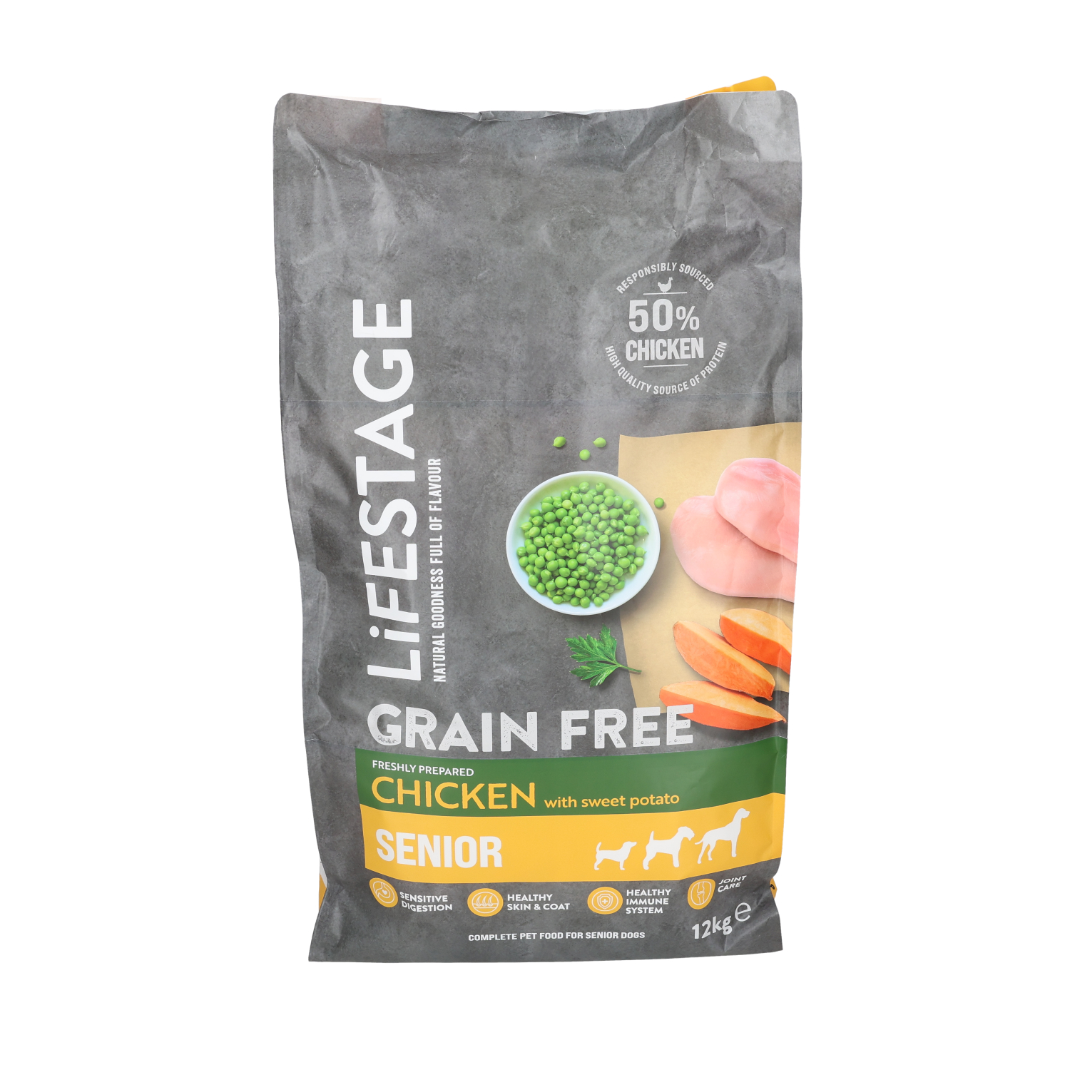 Lifestage Grain Free Senior Dog Food, Chicken with Sweet Potato 12kg