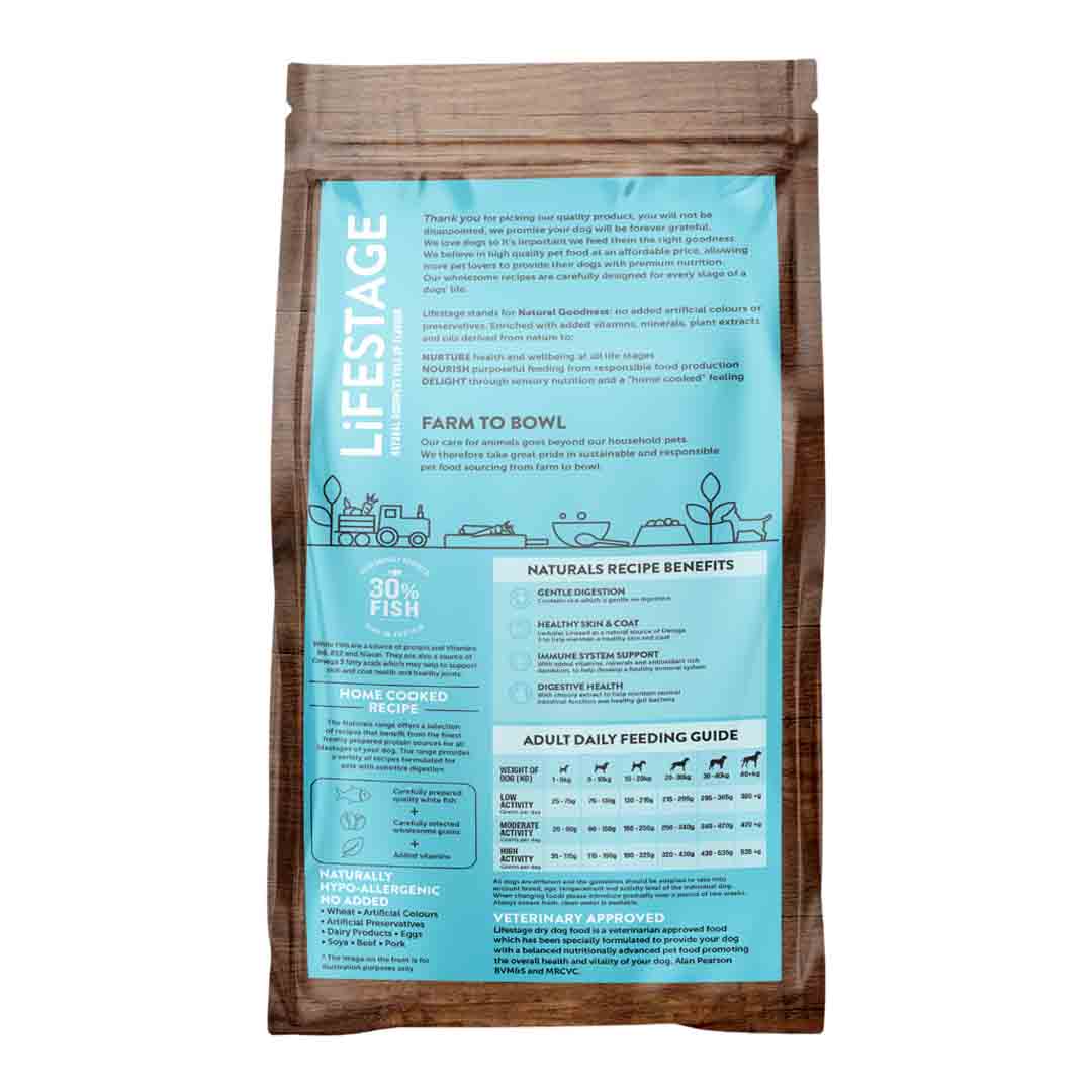 Lifestage Adult Dog Fish & Brown Rice 12kg