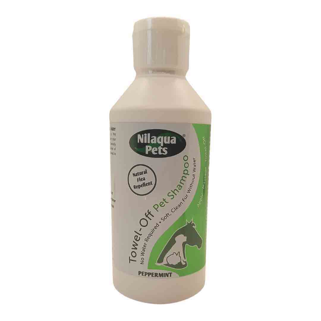 Nilaqua Towel-off Waterless Pet Shampoo, Peppermint & Teatree, 200ml