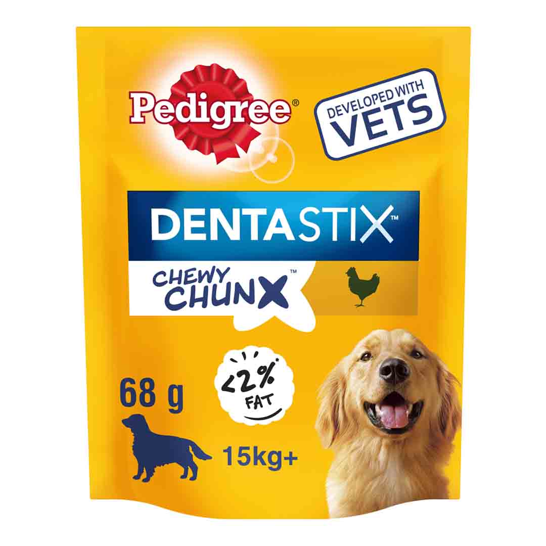 Pedigree Dentastix Chewy Chunx Maxi Adult Dog Treats Chicken 68g