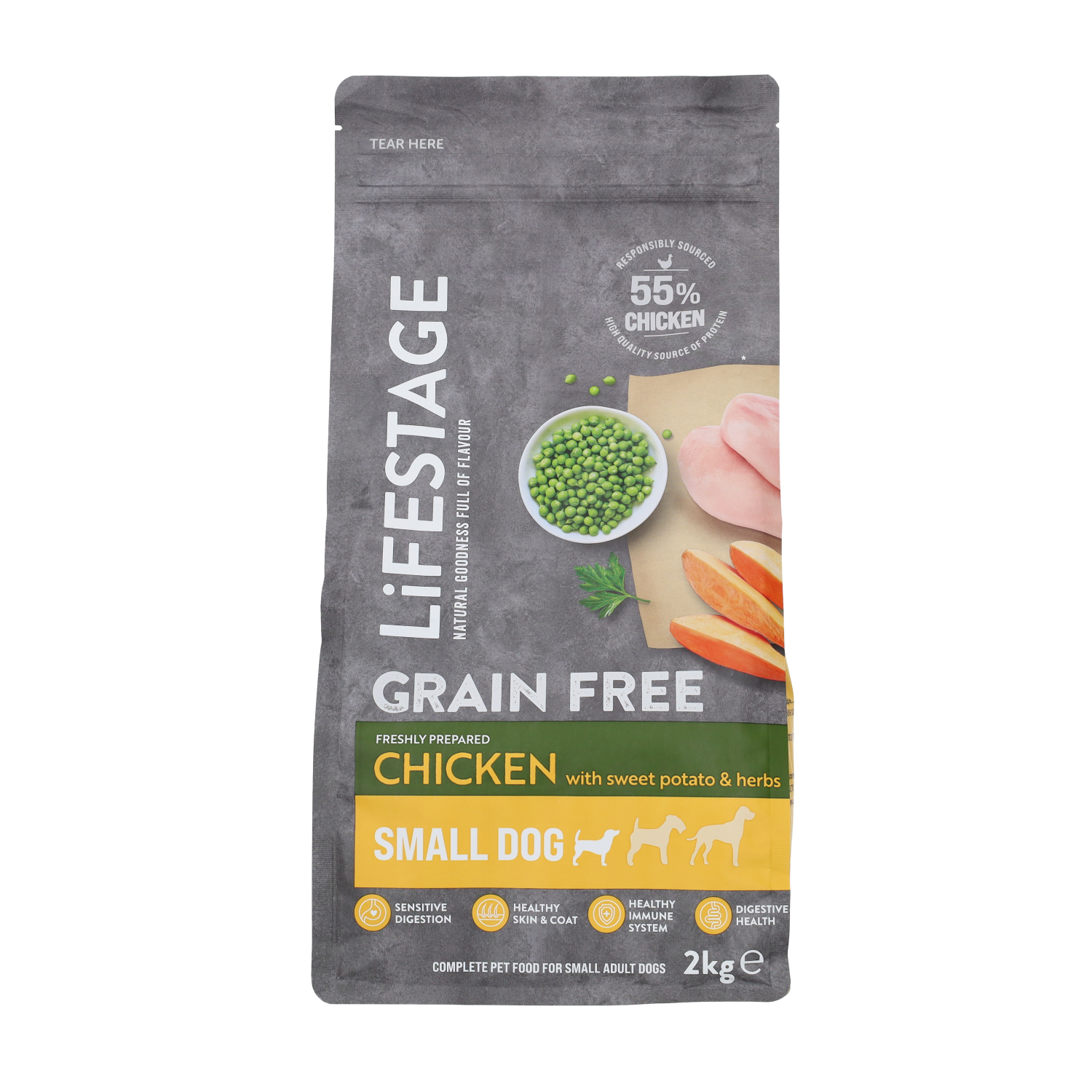 Lifestage Small Adult Dog Food Grain Free Chicken & Sweet Potato 2kg
