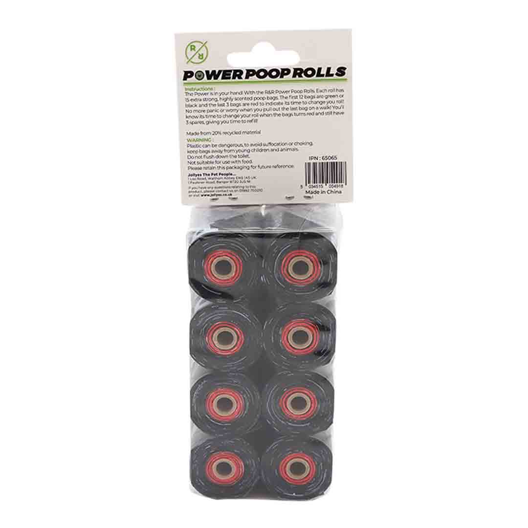 Rufus & Rosie Power Poop Bags, 120 Pack, Black