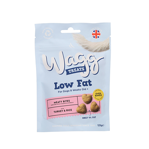 Wagg Low Fat Treats with Turkey & Rice, Dog Treats, 125g