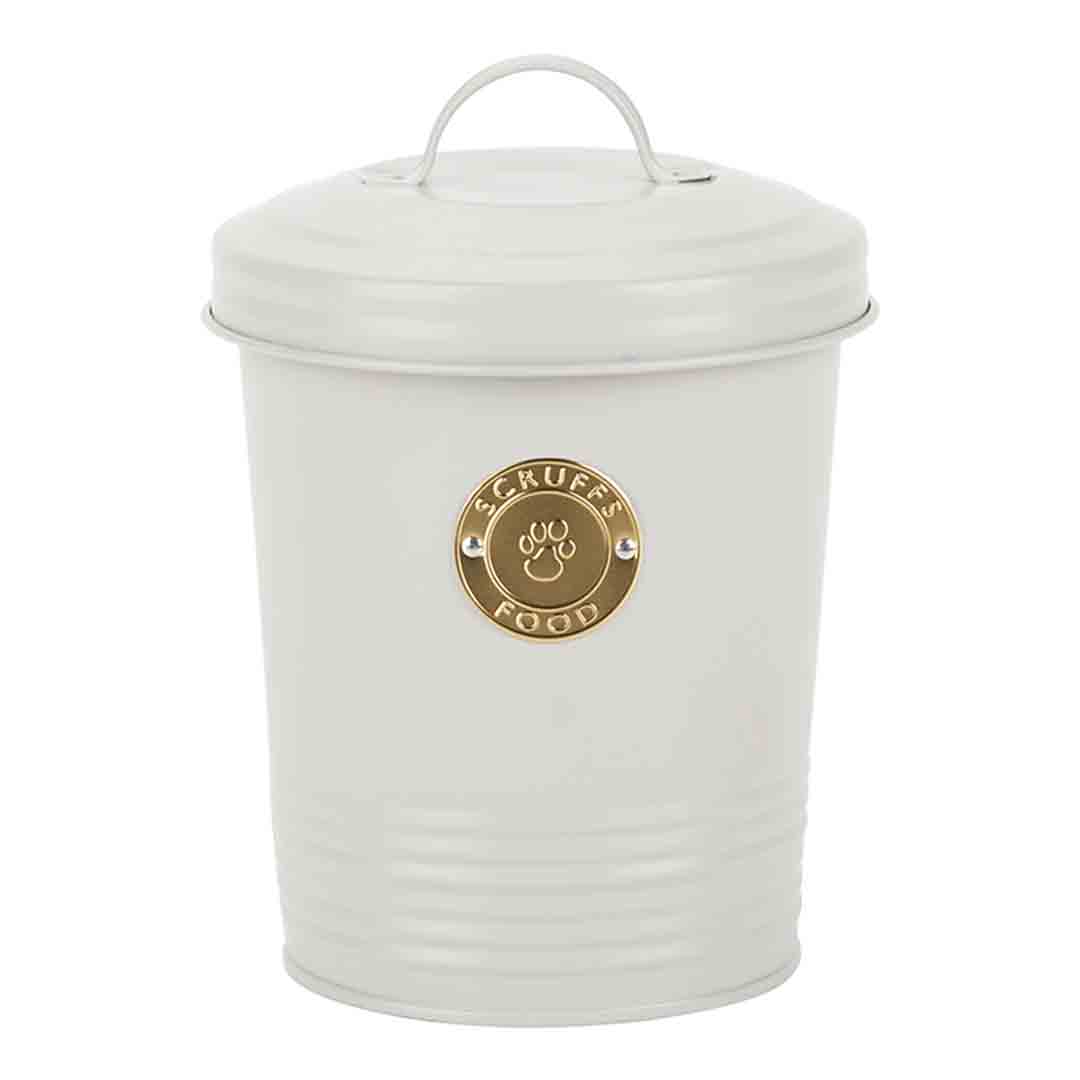 Scruffs Cantina 2L Steel Storage Pet Treat Canister Light Grey