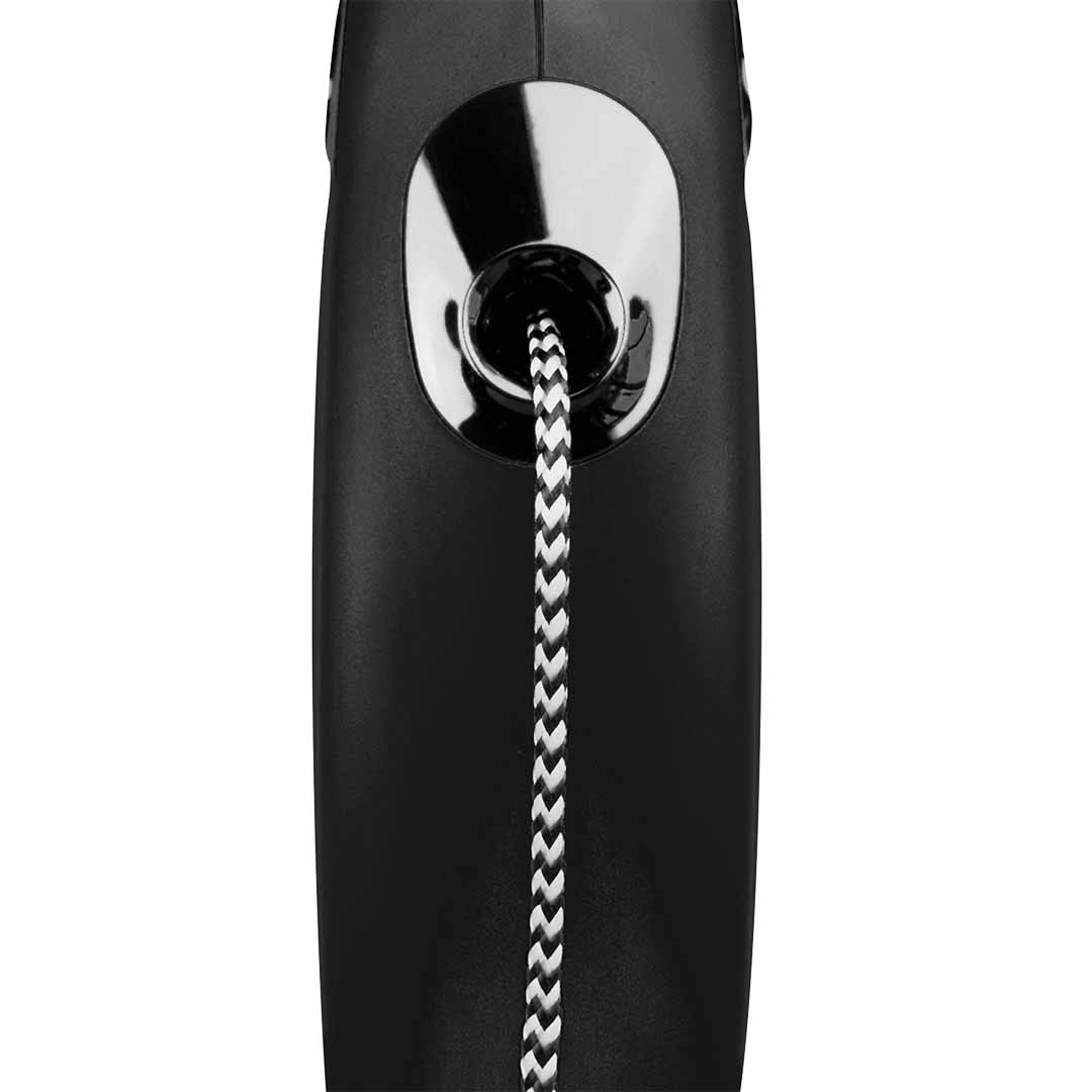 Flexi Classic Retractable Cord Small Dog Lead 5m - Black