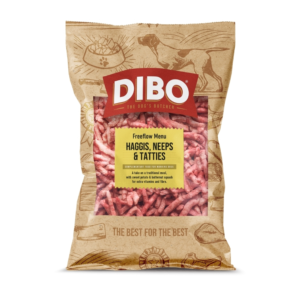 DIBO Free Flow Haggis-Neeps & Tatties Raw Dog Food 1kg