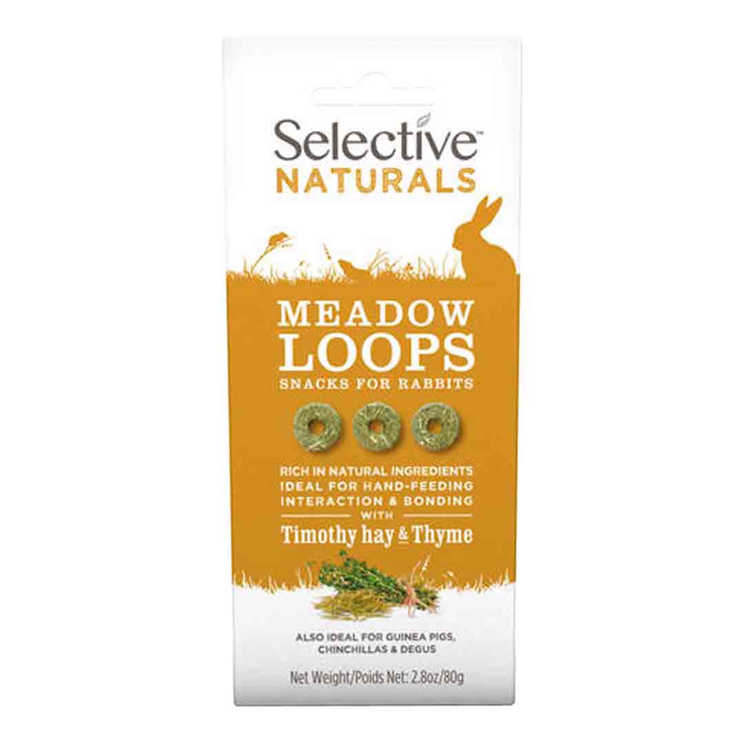 Selective Natural Rabbit Hay Meadow Loops 80g