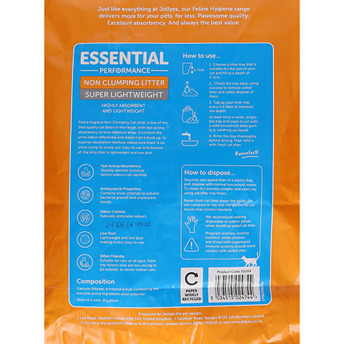 Jollyes Anti-Bacterial Cat Litter, Non-Clumping, 20L