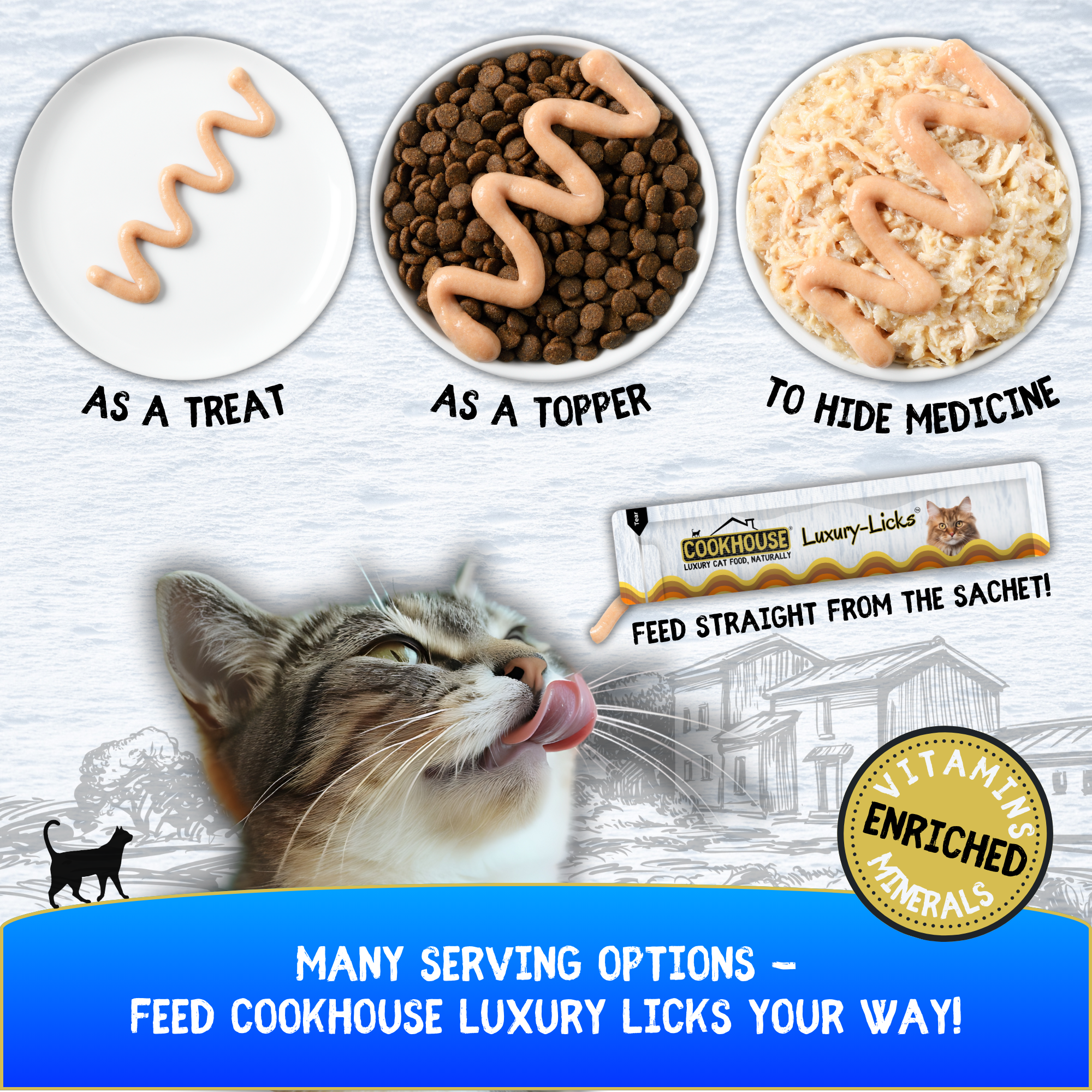 Cookhouse Luxury Licks Puree Cat Treat Tuna 6x15g
