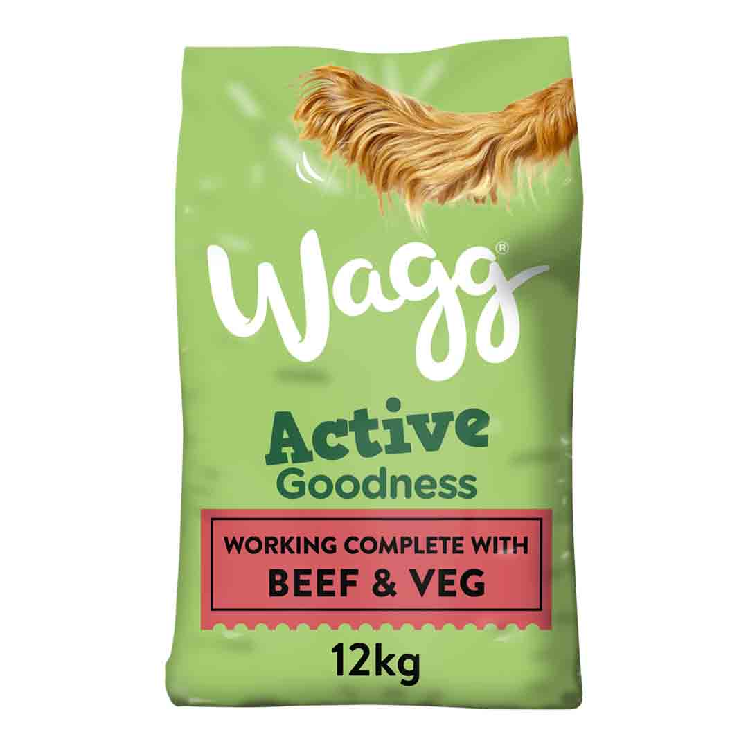 Wagg Dry Dog Food Active Goodness Complete Working  with Beef 12kg