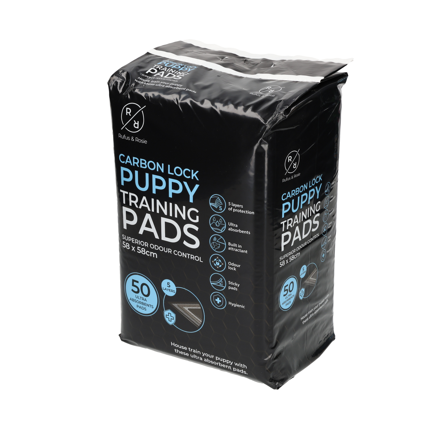 Rufus & Rosie Puppy Pads, Carbon Lock,