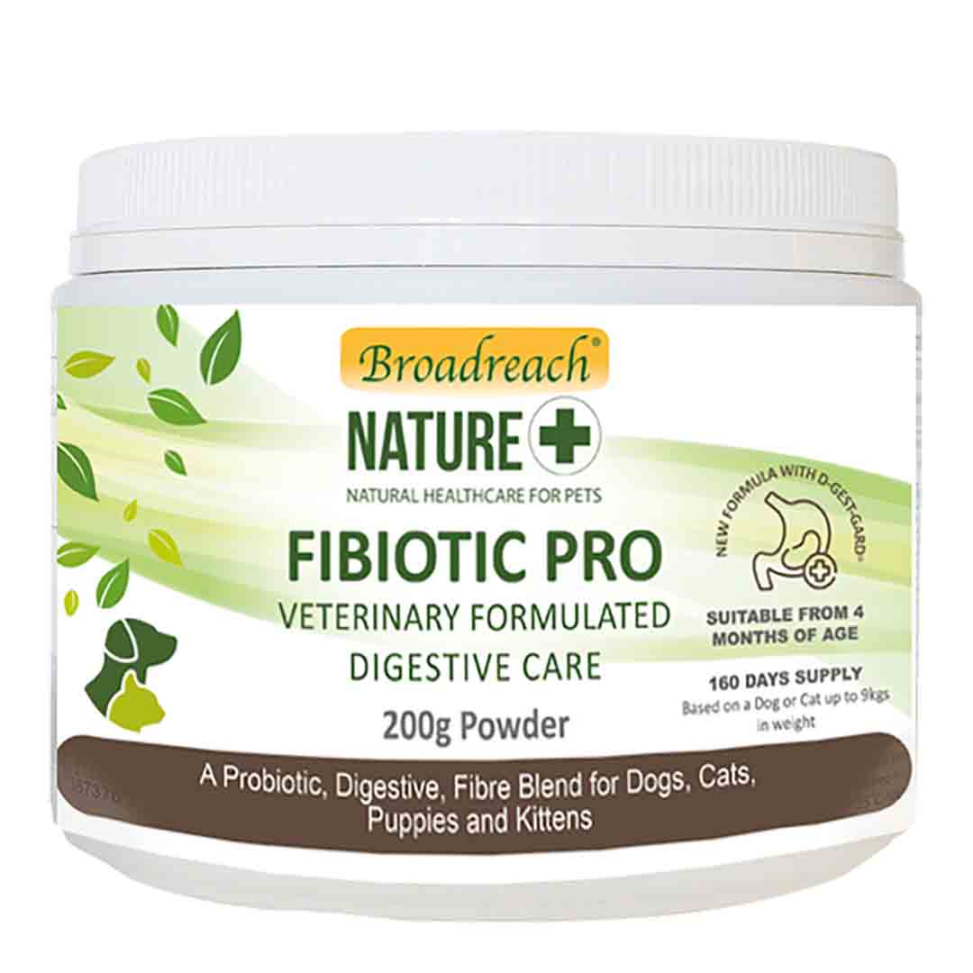 Broadreach Nature Fibiotic Pro, Digestive Supplement Powder for Dogs & Cats, 200ml