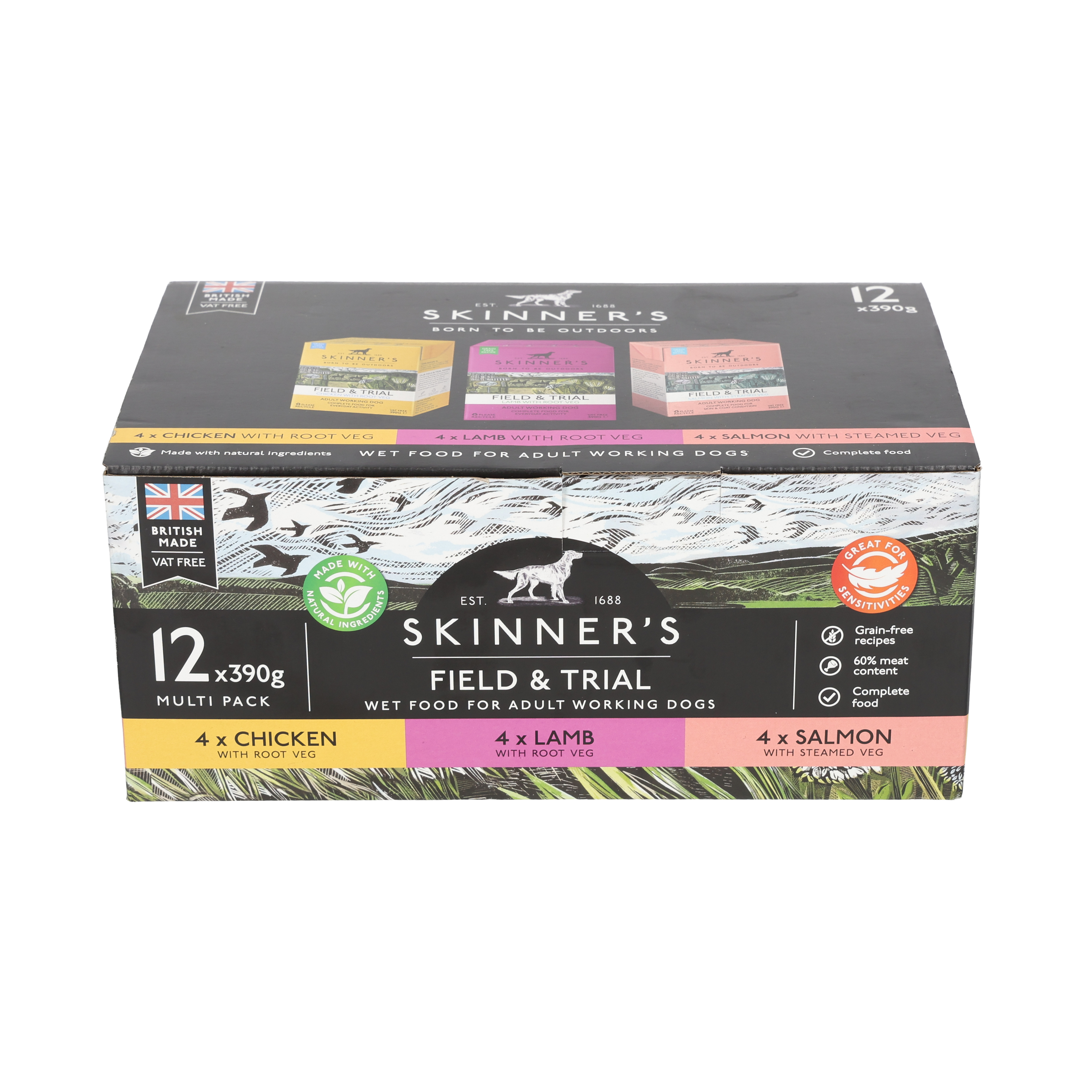 Skinners Field & Trial Adult Wet Variety Pack Dog Food 12x390g