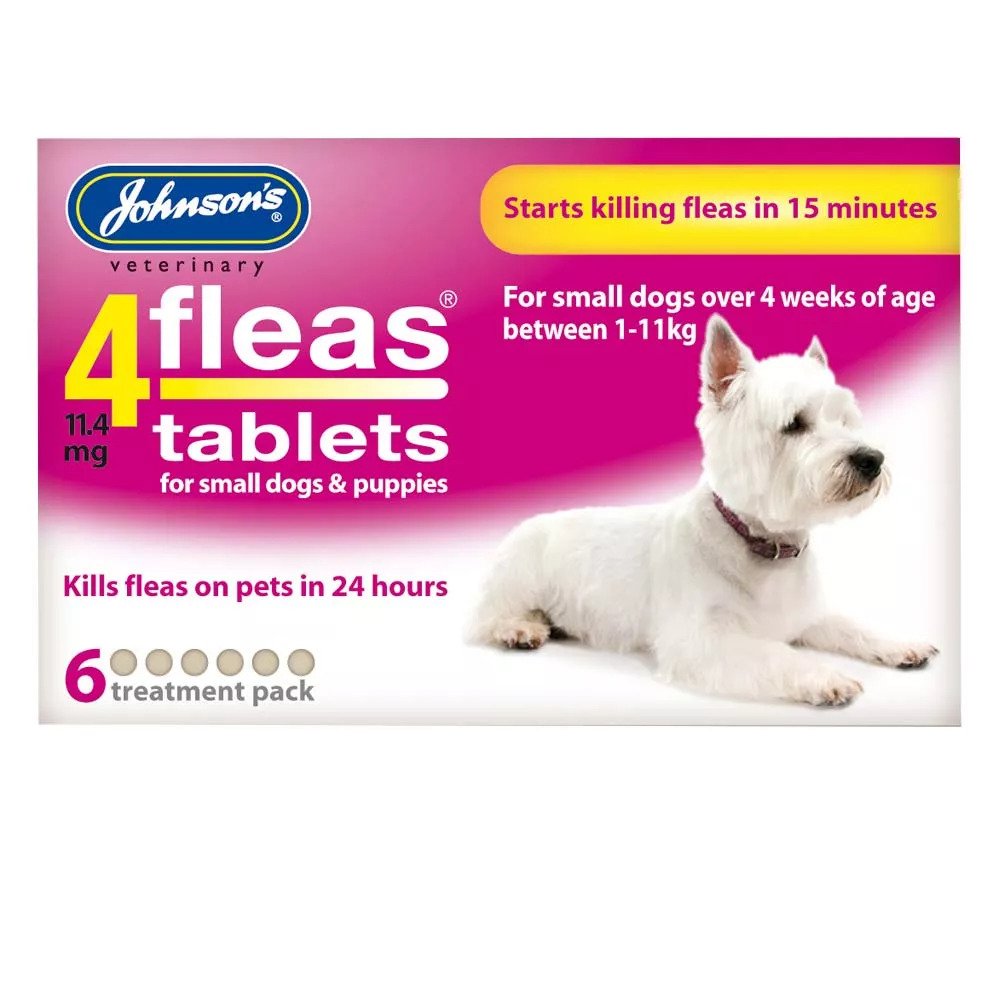 Johnson's 4Fleas Tablets Small Dog And Puppy 6 Tablets