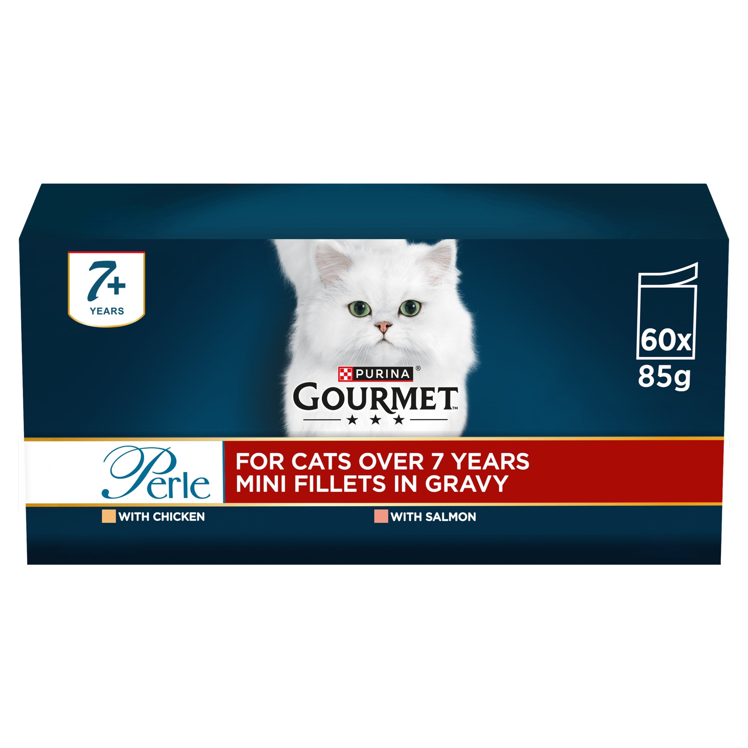 Gourmet Perle Senior 7+ Chef's Collection in Gravy Wet Cat Food 60x85g