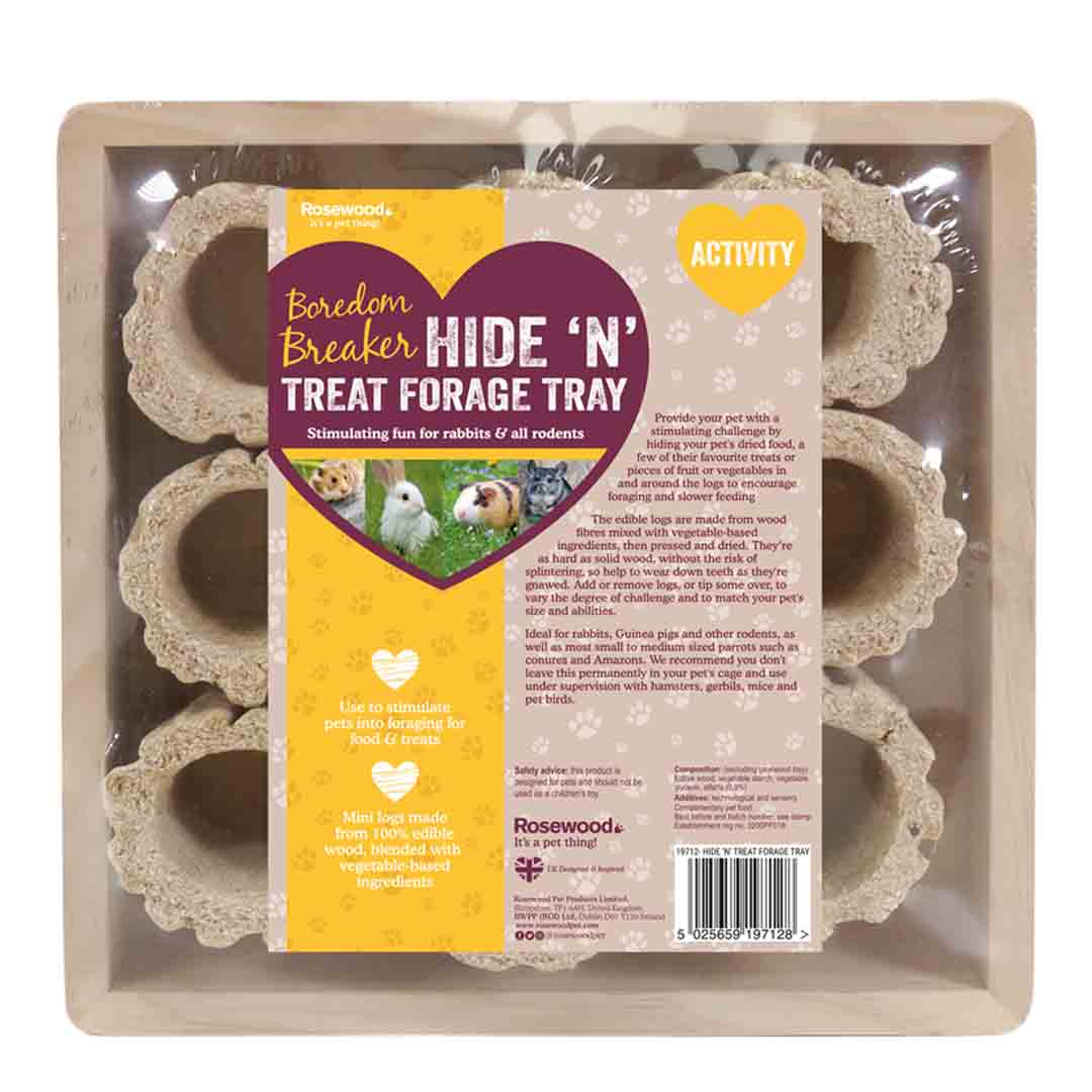 Rosewood Hide N Treat Forage Tray, Rabbit Toy