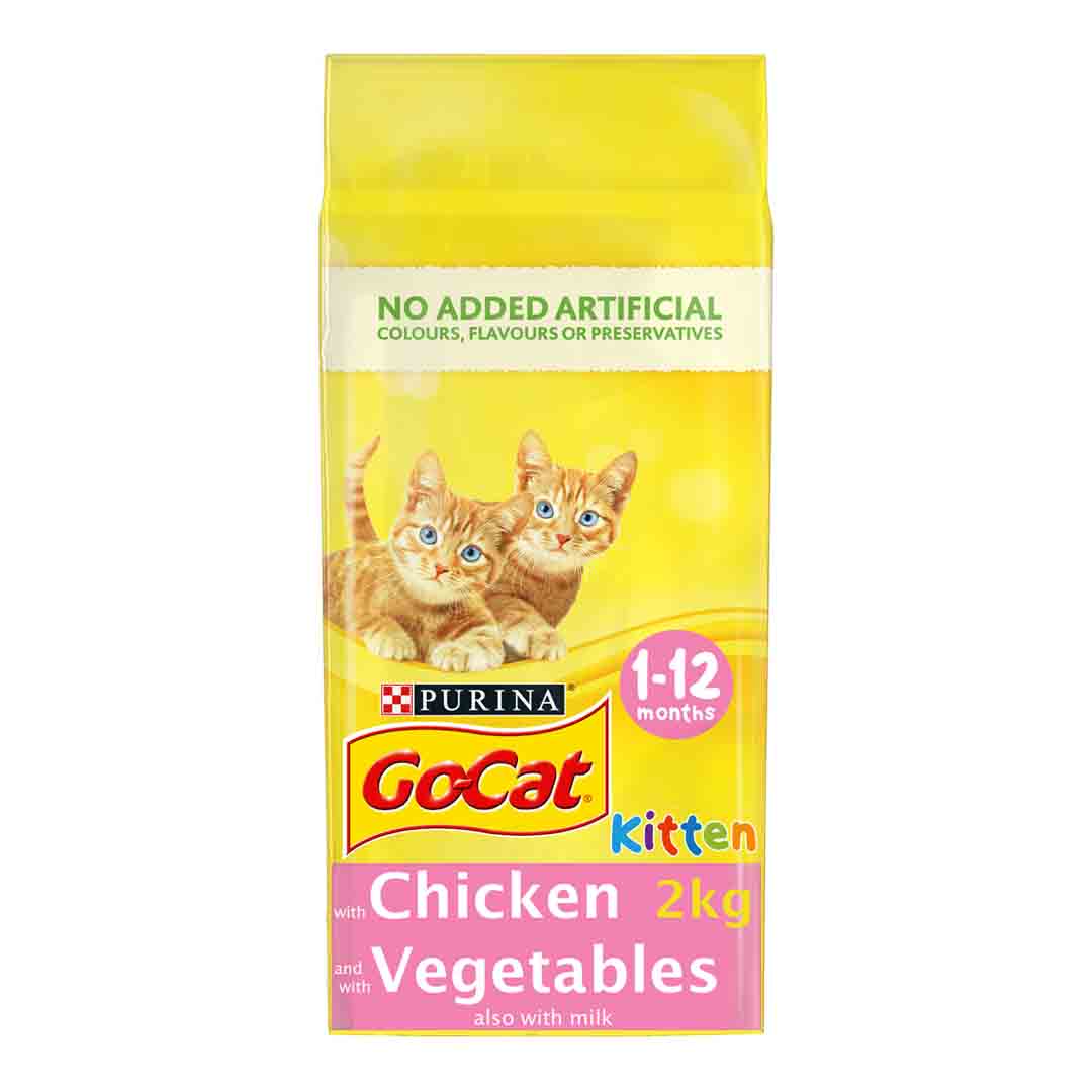 Go-Cat Kitten Chicken, Carrots & Milk Dry Cat Food 2kg