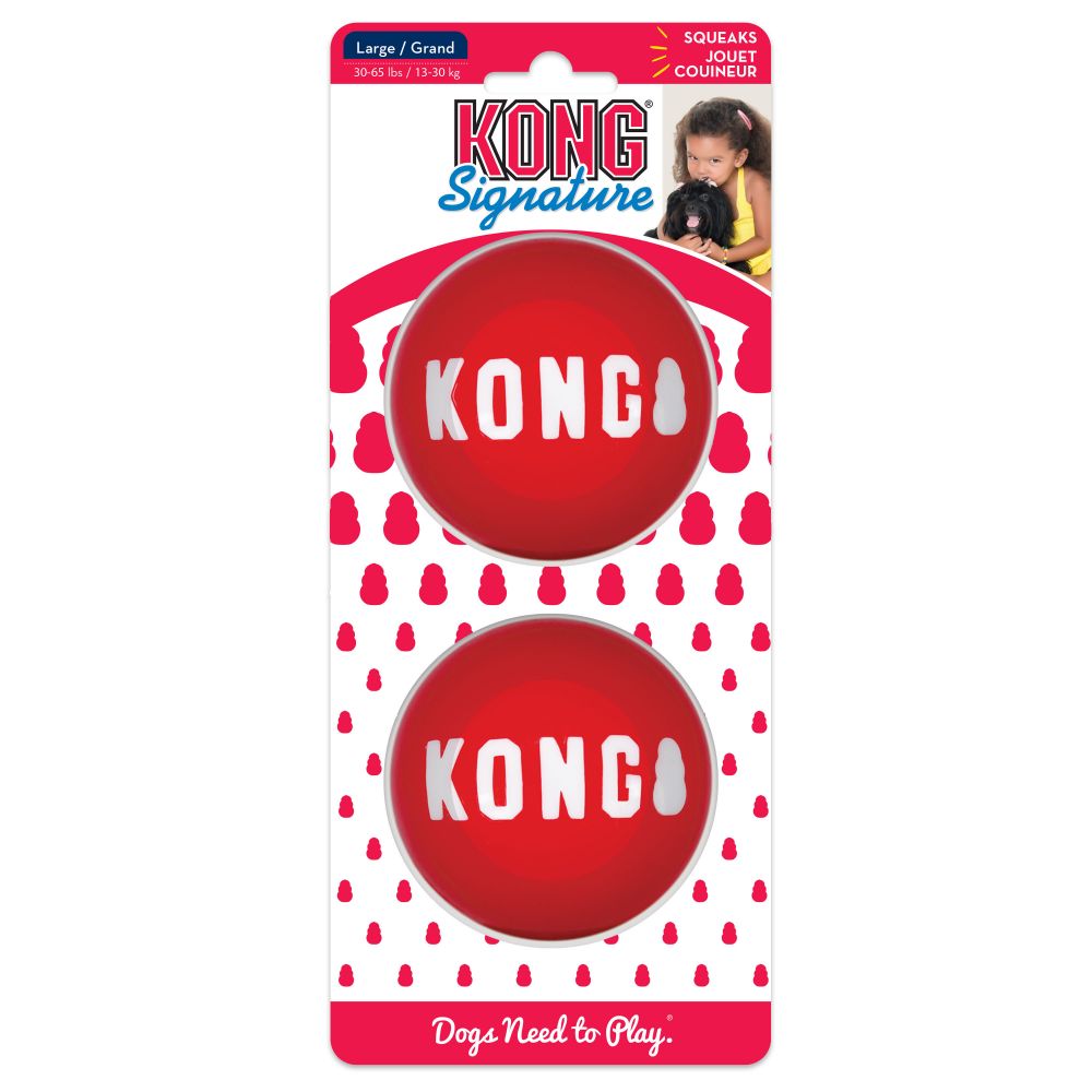 Kong Signature Balls 2 Pack Medium