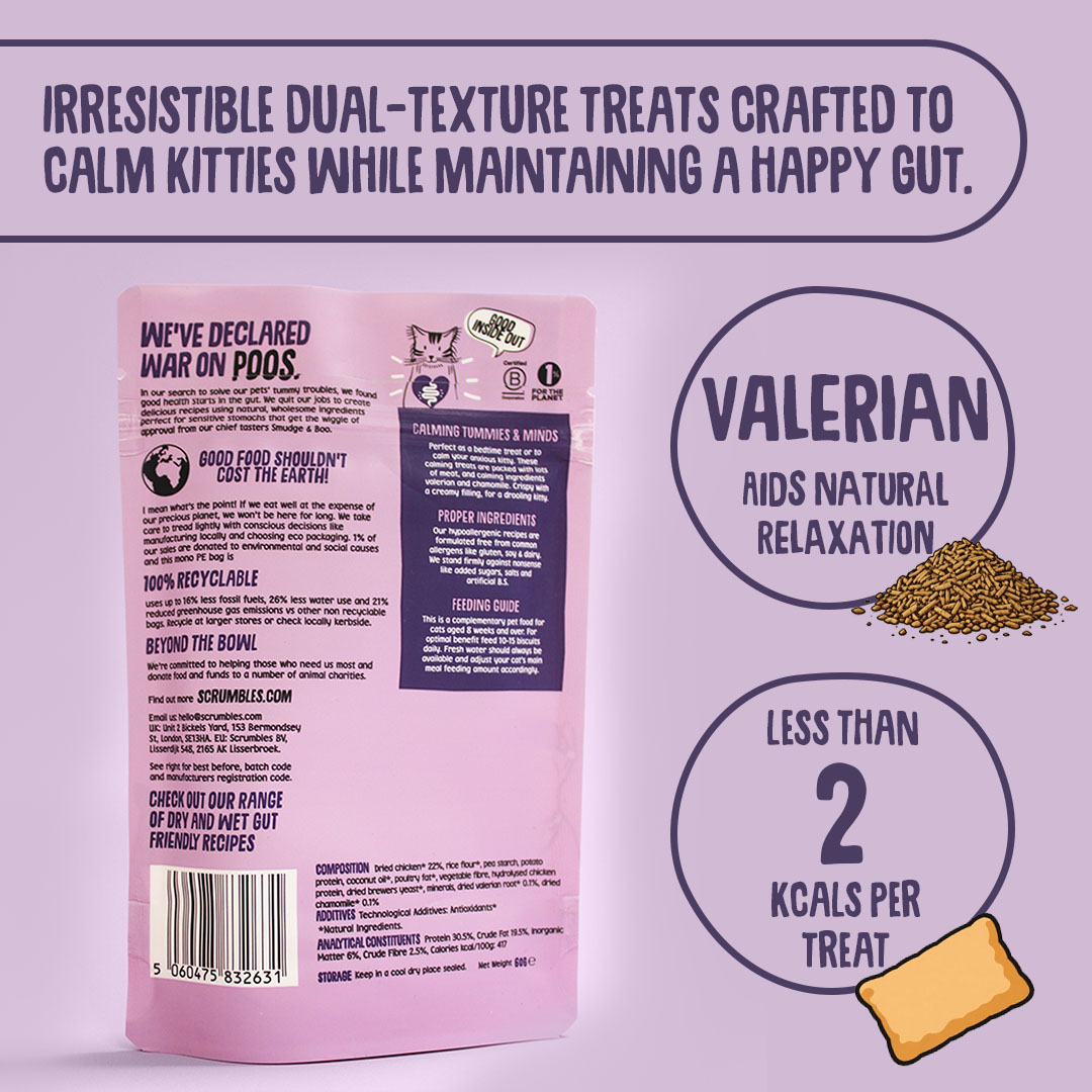 Scrumbles Krunchies Cat Calming Pillow Treats 60g