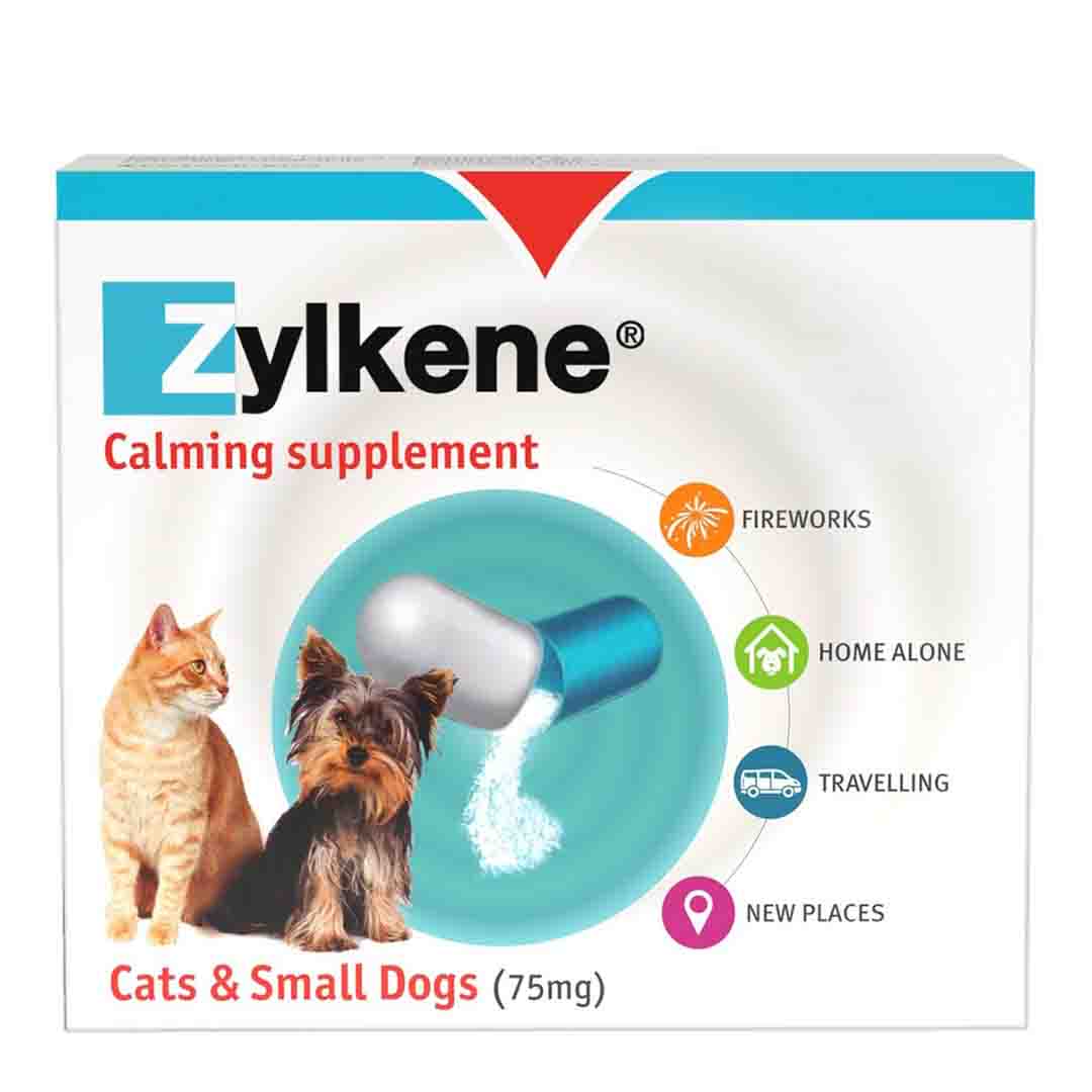 Zylkene 75mg Calming Supplement for Small Dogs & Cats, 20 Capsules
