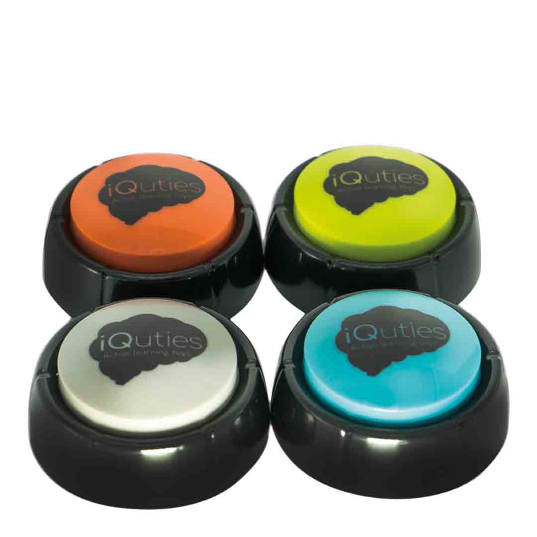 iQuties Training Buzzer Interactive Dog Toy, 4 pack 