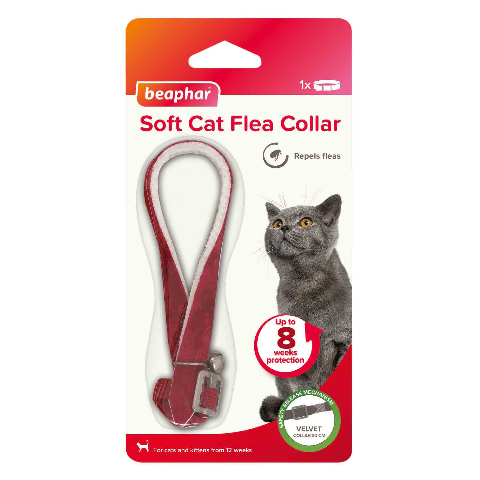Beaphar Soft Velvet Flea Collar for Cats, 30cm