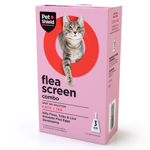 Pet Shield Flea Screen Combo for Cats 3 Pipettes