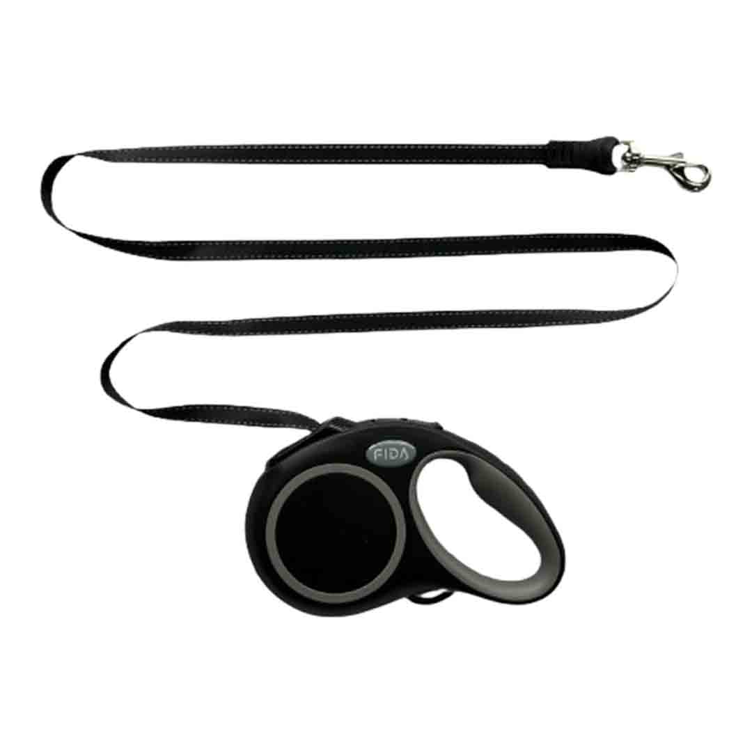 Fida Retractbale Dog Lead Black M