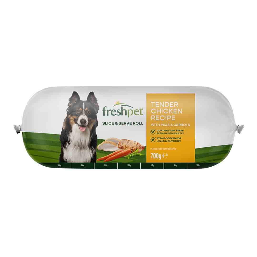 Freshpet Tender Chicken Recipe With Peas & Carrots Fresh Dog Food Roll 700g