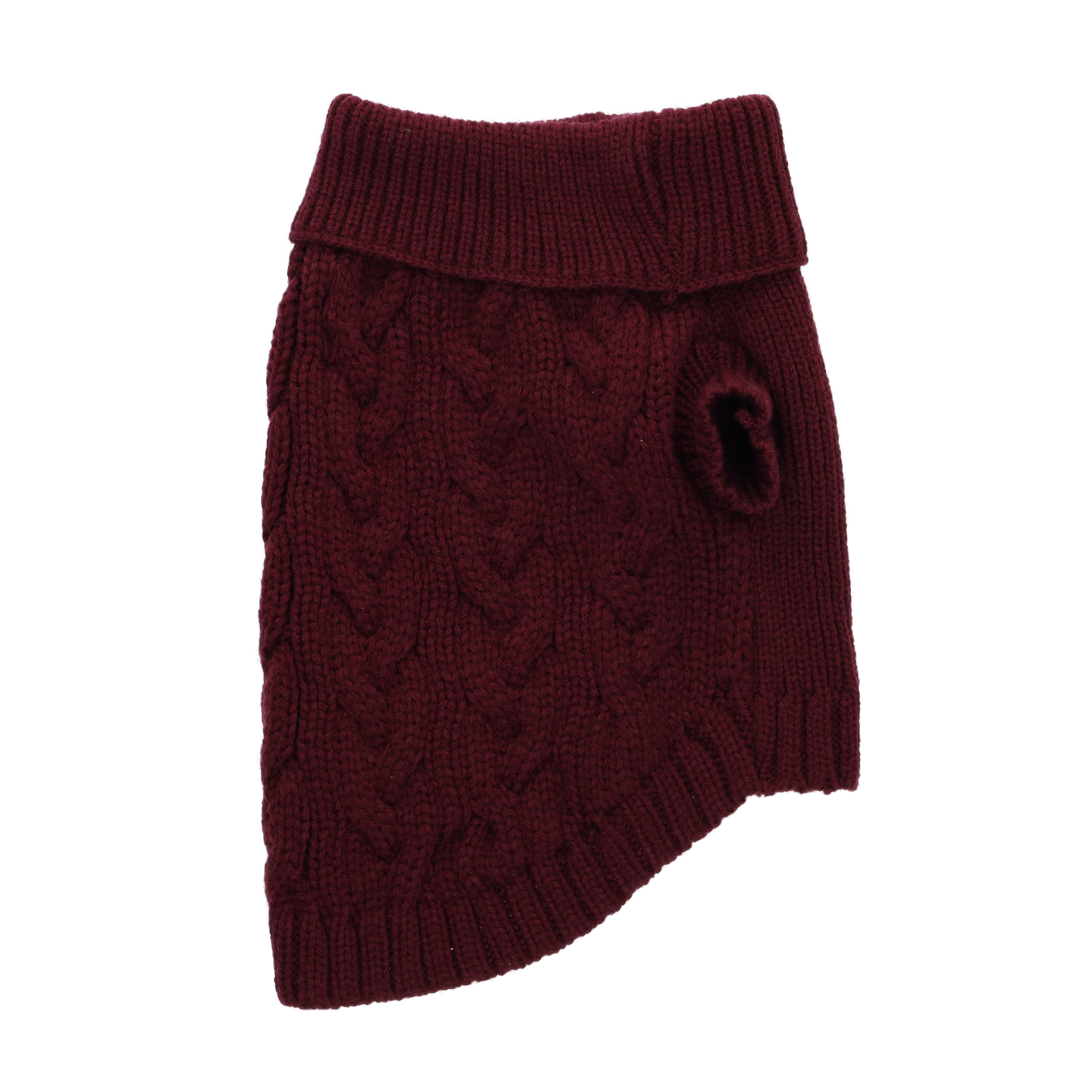 Rufus & Rosie Cable Knit Jumper Burgundy S Plus