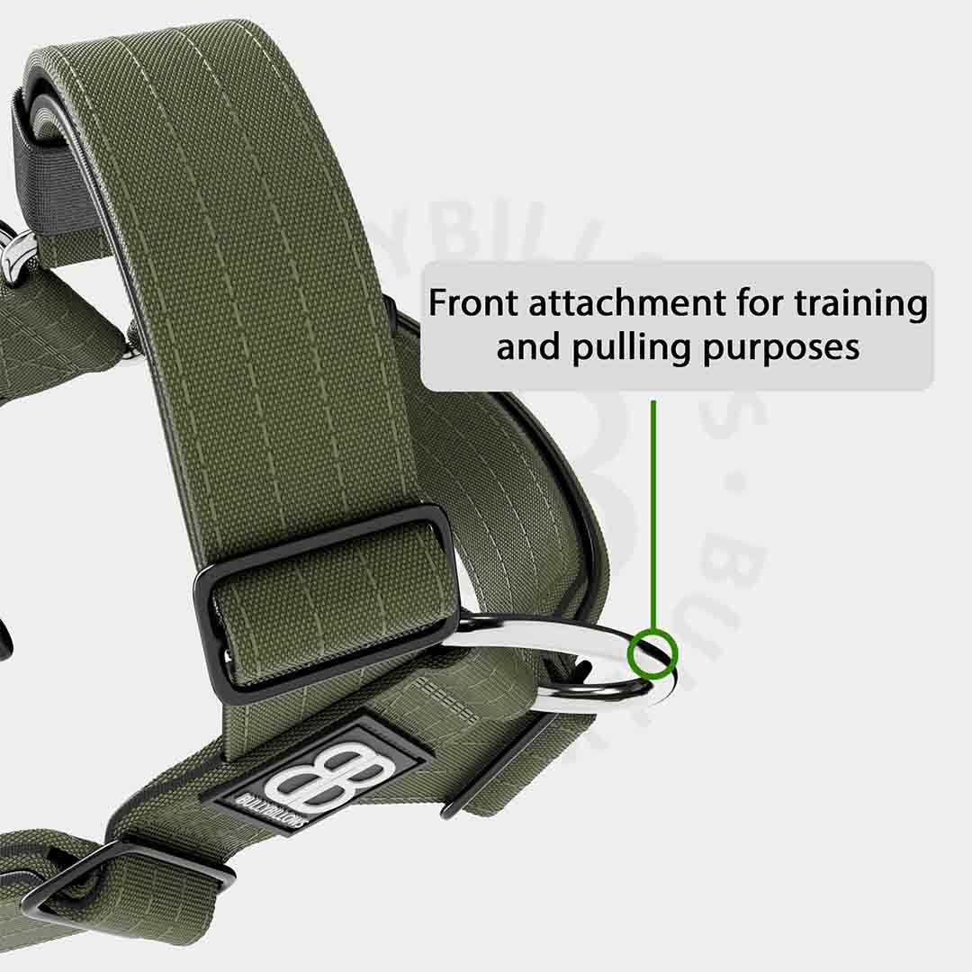 BullyBillows Khaki Dog TRI-Harness Small
