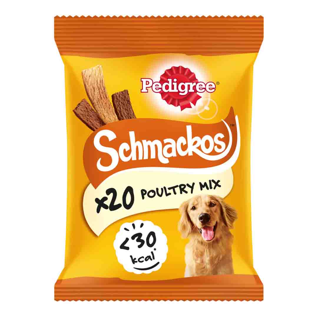 Pedigree Schmackos Dog Treats with Poultry 20 Sticks 