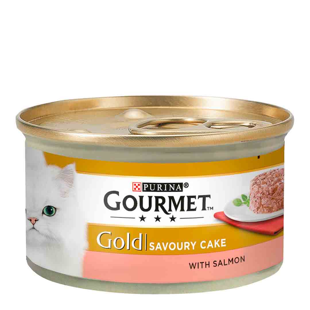 Gourmet Gold Savoury Cake Salmon Can Wet Cat Food 85g