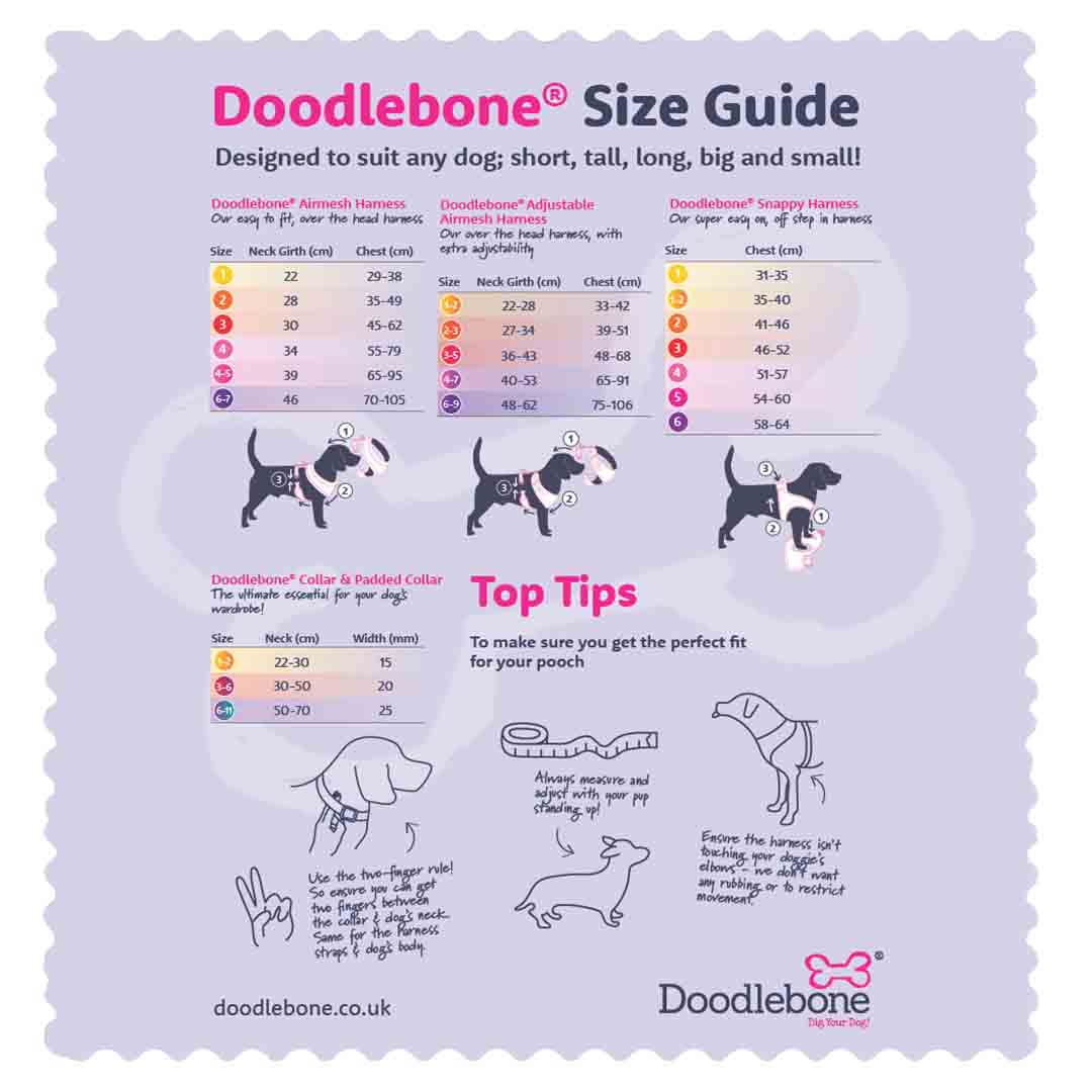 Doodlebone Trendy Tails Padded Dog Collar Green 3-6