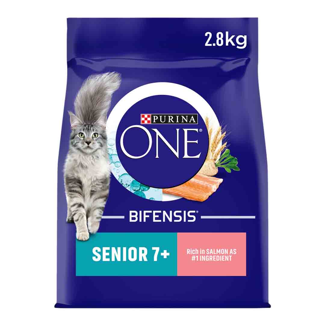 PURINA ONE Senior 7+ Salmon Dry Cat Food 2.8kg