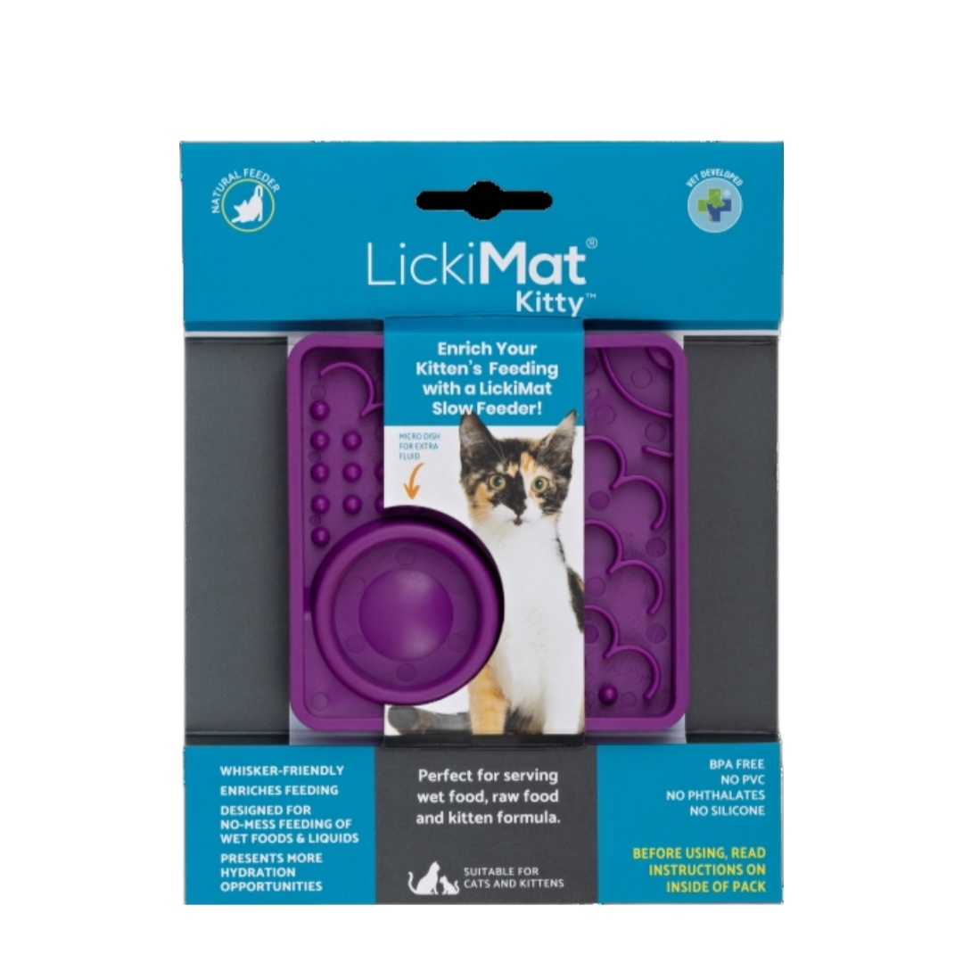 Lickimat Kitty Cat Feeder, Purple