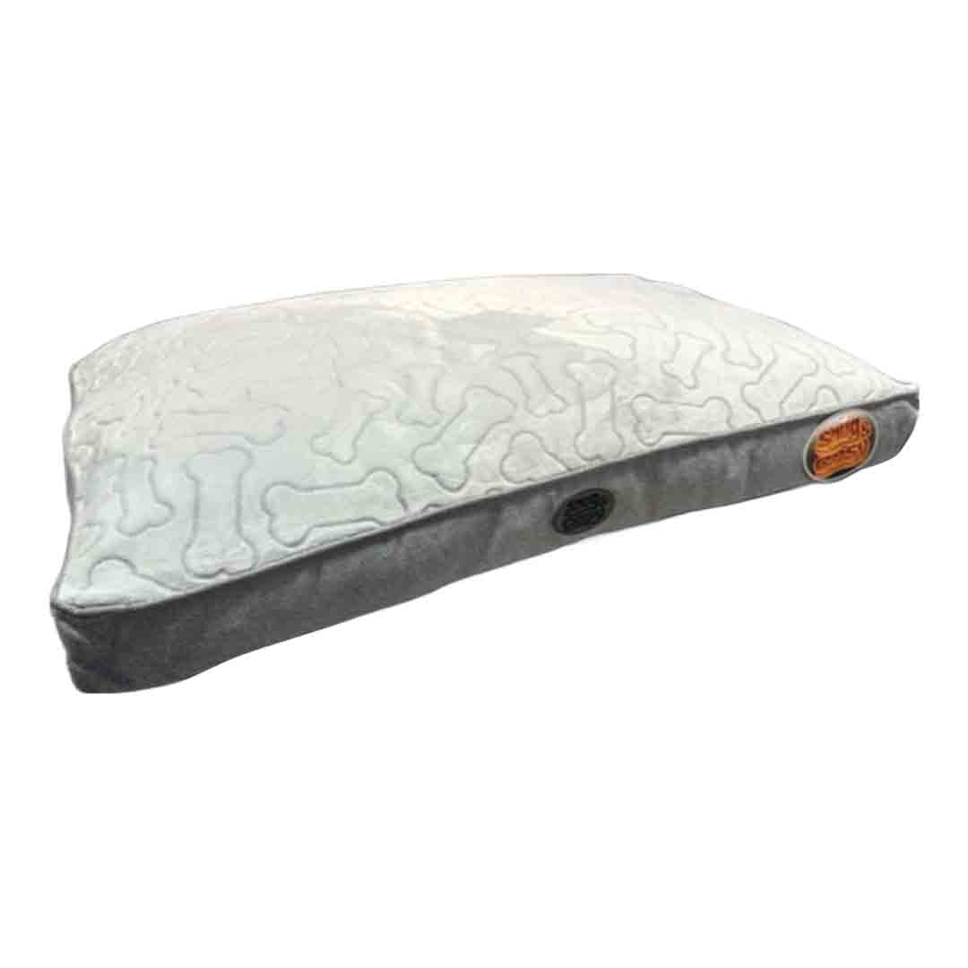 Snug & Cosy Faux Fur Bone Dog Lounger Grey